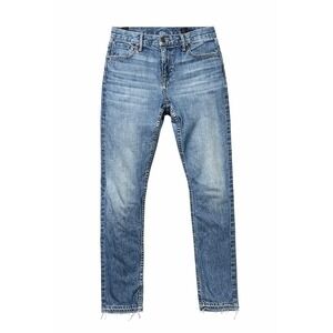 Vince Men's Jeans 29 Slim Straight Button Fly Raw Hem Blue Denim